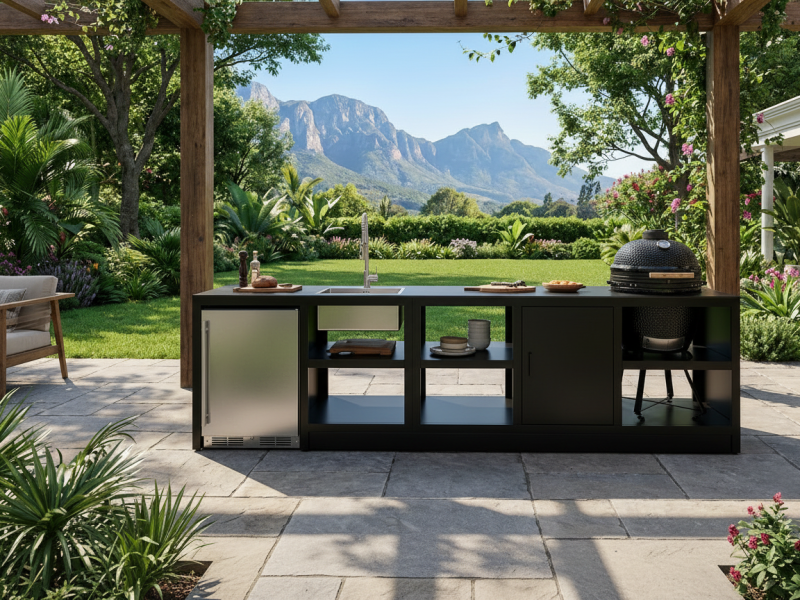 Grillton RVS buitenkeuken met grillplaat